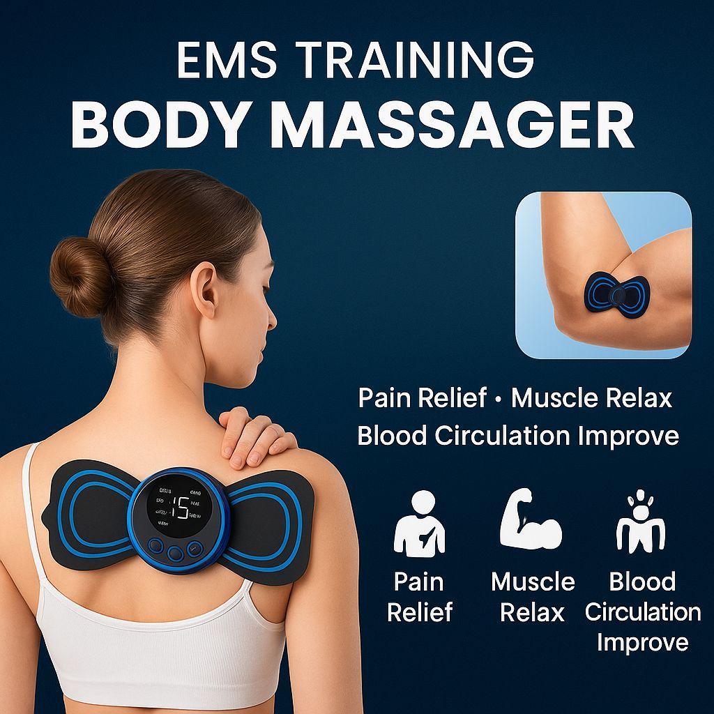 EMS Butterfly Rechargeable Massager – Compact, Wireless Relief for Muscles & Stress