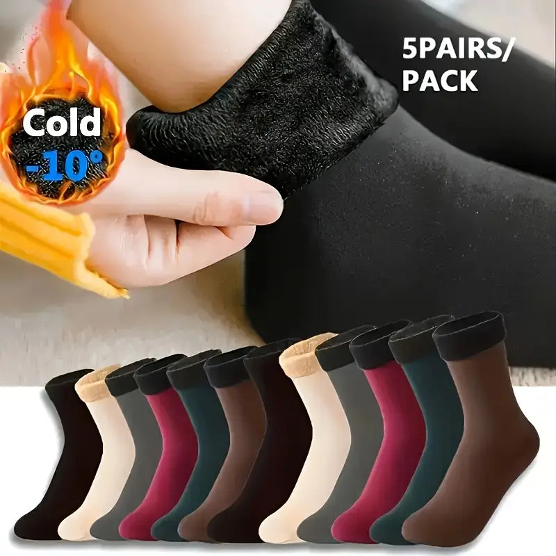 🧦 5 Pairs Unisex Winter Thermal Socks